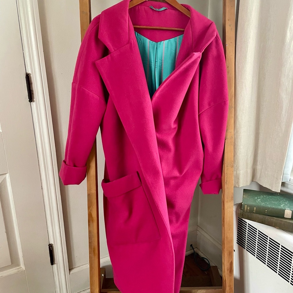 Vibrant Pink Long Coat designed by Clothes by Locker Room